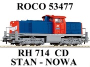 GLEDZIU KOLEJKA LOKOMOTYWA ROCO 53477 RH 714 CD - PASUJE DO PIKO. NOWA.