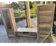 Sprzedam zestaw mebli: szafka RTV, witryna przeszklona, witryna pełna.