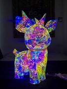 Renifer led, kolorowa dekoracja świąteczna jelonek świecący 