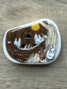 Buka, muminki, moomin, magnes na lodówkę, malowany kamień