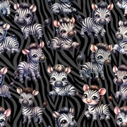 Dresówka pętelka na dres dla dzieci dziecięcy zwierzęta zebry Afryka  0,5m