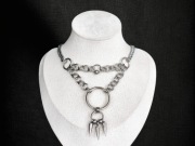 Goth industrial necklace stal chirurgiczna kolce handmade edgy y2k
