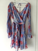 Sukeinka Mohito M kwiaty plisowana wiązana w talii Nowa z metką