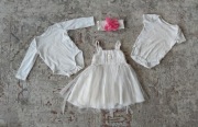 Komplet do chrztu dla dziewczynki H&M r. 74