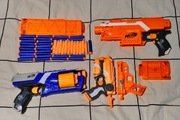 NERF STRONGARM, STRYFE, FIRESTRIKE, SNAPFIRE + 2 Magazynki + 41 Strzałek