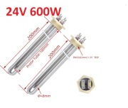 Grzałka wody DC 24V 600W 1,25" z sondą PANEL PV Bojler