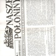 BIESZCZADY Nasze Poloniny Nr 3 (1989) gazetka informator