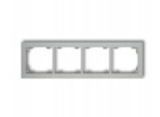 Ramka poczwórna srebrna DECO 7DR-4