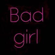 NEON BAD GIRL dekoracja lampa