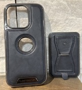 IPHONE 14 PRO - SKÓRZANE ETUI NA TELEFON Z PORTFELEM NA KARTY 