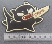 Naszywka -Lekarz Dżuma - Kot z nożem - crime  (rewers z klejem)