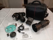Lustrzanka Nikon D5100 z dwoma obiektywami