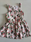 H&M RÓŻOWA SUKIENKA TRUSKAWKI POZIOMKI R.92