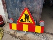 belka sygnalizacyjna hydrauliczna UWAGA ROBOTY DROGOWE