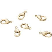 Zapięcie Lobster, Pozłacane 14K (nie traci koloru), 10 mm., 5 szt.