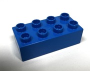 LEGO DUPLO Klocek ciemny niebieski 2x4 piny średnia wysokość (3011 / 31459)