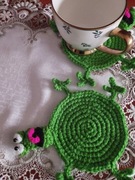 podkładki żaby pod kubki