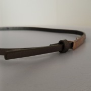 **grafitowy wąski PASEK do sukienki 91 x 0,5 cm