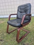 Fotel skórzany bentwood duński styl