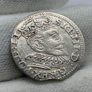 trojak Ryga Zygmunt III Waza 1595 - b. ładny nienotowany