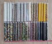 Mix koralików do biżuterii w tubach-szklanych,akrylowych,perełek, aż 3,5kg!