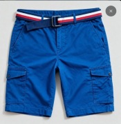 Tommy Hilfiger cargo spodenki z paskiem pas 86cm