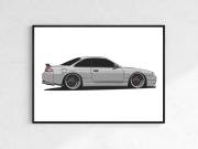 PLAKAT SAMOCHÓD NISSAN SILVIA S14, JDM, JAPOŃSKIE SAMOCHODY