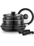 Zestaw garnków i patelni FOHERE 8 elementów, indukcja 