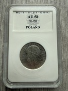 Moneta Głowa Kobiety 5 zł 1932r Znak menniczy 