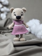 Miś robiony na szydełku, rękodzieło, miś z włóczko