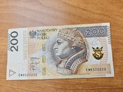 Banknot obiegowy 200zl Seria EW6520222