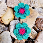 Kolczyki na szydełku kwiatki