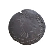 Stefan Batory, Trojak Wilno 1581. Wybity w cynie. Próba mennicza?