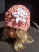 L.JK-328 Ażurowa czapka HANDMADE 46-52cm