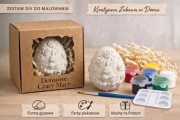 Zestaw DIY do malowania jajka gipsowego | Dekoracja Wielkanocna