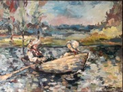 "Idylla" impresjonizm, K. Ciura, 50x70 cm