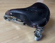 Siodełko Skórzane LEPPER PRIMUS HOLLAND Wygodne Na sprężynach Vintage Retro