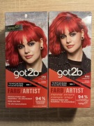 Schwarzkopf Got2b farba zmywalna x2 kolor 092 Lollipop Red (Odbiór WWA) 