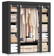 SONGMICS szafa na ubrania,z drążkiem na ubrania i półkami wymiar 150x45x175