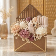 Flower Box wosk sojowy podziękowanie prezent koniec roku szkolnego 