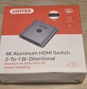 Przełącznik HDMI 2.0 4K dwukierunkowy x2 Unitek 