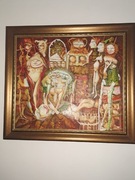 SIERGIEJ MALISZEWSKI, Widma, olej 70x80,oprawiony