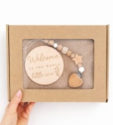 Zestaw dla noworodka kocyk + zawieszka, gift box, baby shower