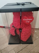 Miś z róż prezent dzień kobiet, walentynki ( nowy)