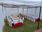 Skirting, osłonka, fartuch na stół, nie obrus