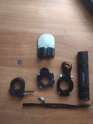 Latarka Convoy S2+ + daszek,  uchwyt rowerowy, 2 mocowania, 2 akusy