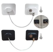 Blokada zabezpieczenie przed dziećmi 2 sztuki czarna i biała