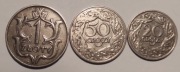 1 zł 1929, 50 gr 1923, 20 gr 1923 - II RP zestaw 