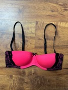 Biustonosz pushup różowy z odpinanymi ramiączkami stanik bra HM rozmiar 70C