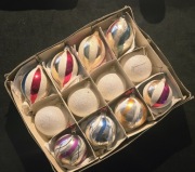 Bombki prl okragłe i cytrynki mix retro ozdoby choinkowe vintage 